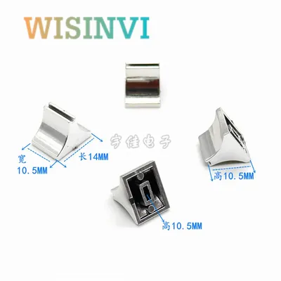 10 PCS Sound card volume push key cap mixer fader cap silver plated push rod cap aperture 4MM DJ