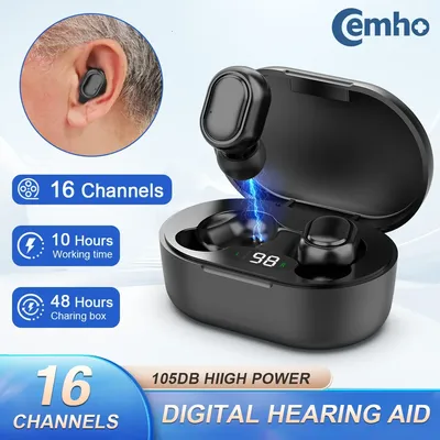 Rechargeable Hearing Aids with Smart Noise Canceling, 2 in 1 TWS Bluetooth Hearing Amplifiers, No