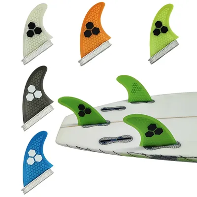 G5 Size UPSURF FCS 2 Short Board Fins Honeycomb Surfboard Fins Thruster Fibreglass 3pcs Funboard