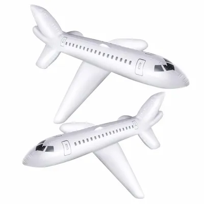 White Large Inflatable Airplane Balloon Aviation Themed Airplane Inflates Outdoor Birthday Party