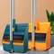 Kitchen office new folding broom dustpan set household cleaning tools non-stick hair dry wet