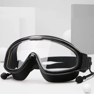 Adult Large Frame Swimming Goggles With Earplugs, Male And Female, Professional, High-definition,
