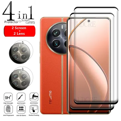 4-in-1 For Realme 12 Pro Plus Glass For OPPO Realme 12 Pro Plus Glass HD 9H Screen Protector For