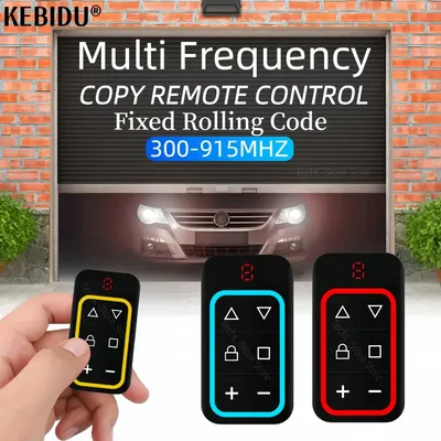 Multi Frequency 300-915MHZ Garage Door Remote Control Copy Duplicator 433mhz 868mhz Garage Remote