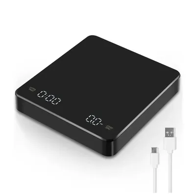 Digital Coffee Scale with Timer LED Screen Espresso USB 3kg Max.Weighing 0.1g High Precision