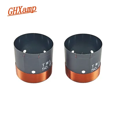 2pcs GHXAMP 50.8mm Bass Voice Coil Pure Copper Wire Two Layer Black Aluminum Skeleton High Power 51