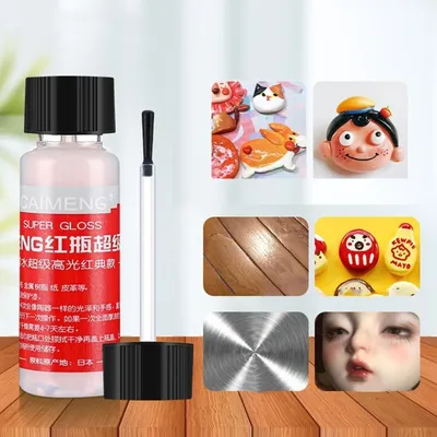 High Gloss Finish Coating for Stone Clay Resin Wood 0.67oz Waterproof Gloss Protective Topcoat Matte