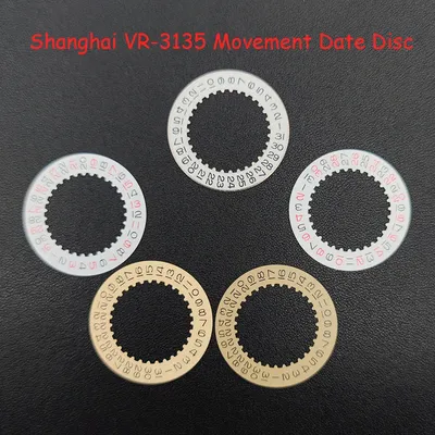 For Shanghai 3135 movement New Date at 3H calendar Mod Datewheel Disc Parts Black Red Yellow Disc