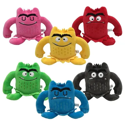 6pcs/set 6 Colors Kawaii The Color Monster Plush Doll Children Monster Color Emotion Plushie Stuffed