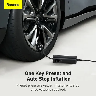 Baseus Car Inflator Pump 12V Smart Electric Car Tire Pump 150 PSI LED Display Car Tyre Air