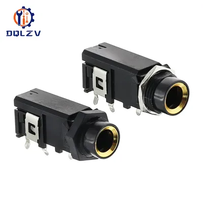 3Pin Audio Jack Speaker Connector 6.35 Mono Female Socket PCB Panel Mount Microphone Chassis Audio