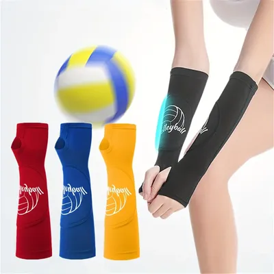 1 Pair Professional Volleyball Sports Arm And Wrist Sleeve Cover Protectors, Elastic Breathable