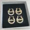 LeeChee Zircon Name Twist Hoops Earrings Blink Glitter 22mm Round Diamonds Earrings Party Gift For Gift
