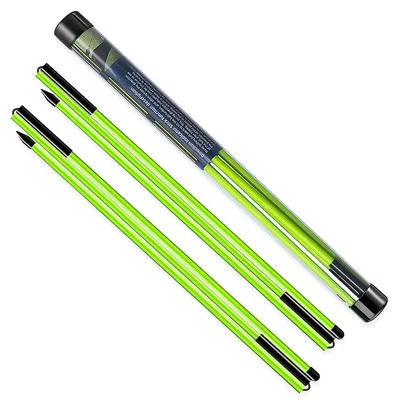 Caiton Green Golf Alignment Sticks 2 Sets - 48inch Alignment Practice Rods, Foldable for Easy