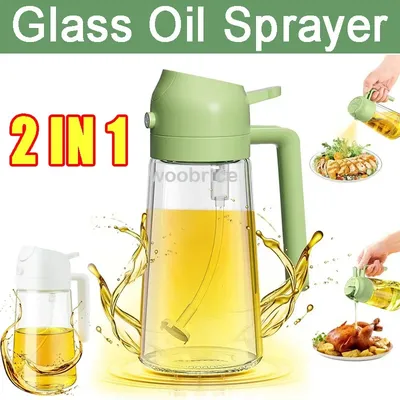 Glass Oil Spray Bottle Kitchen Oil Spray for Cooking Anti-leakage Olive Oil Storage Bottle for BBQ