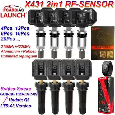 LAUNCH X431 Sensor 2 in 1 RF-Sensor 315MHz/433MHz TPMS Tire Repair Tools Scanner TSGUN Tire Pressure