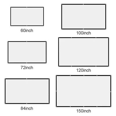 16:9 Ratio Hight-density Portable Projection Screen 1080P 3d 4K HD Projector Movie 60 72 84 92 100