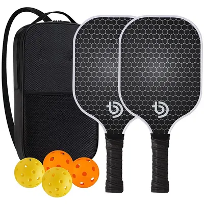 Pickleball Paddles USAPA Approved Set Rackets Honeycomb Core 4 Balls Portable Racquet Cover Carrying