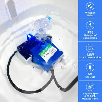 Mini DIY Low Noise Motor Pump 5V DC USB Water Pumps Accessories DR-DC160 for Pet Cat Drinking Bowl