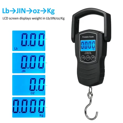 75Kg/165Lb 50Kg/110Lb Digital Luggage Scale for Travel Fishing ScaleSuitcase Scale Can Kg/Lb/Jin/Oz