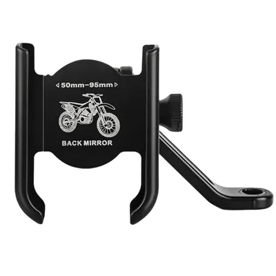 Aluminum Alloy Motorcycle Bike Phone Holder GPS Bracket Rear View Mirror Mount Clip Moto Mirro