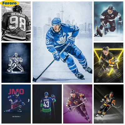 Hockey Sports 5D Diamond Painting Kit Sports Star Poster Diamond Embroidery Cross Stitch Hand