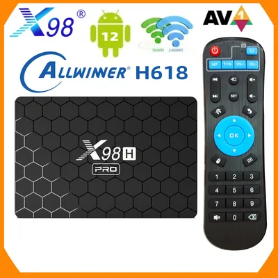 X98H Pro Smart TV Box 6K 2.4&5G WiFi6 BT 1000M LAN Google Voice Assistant Android 12.0 Allwinner