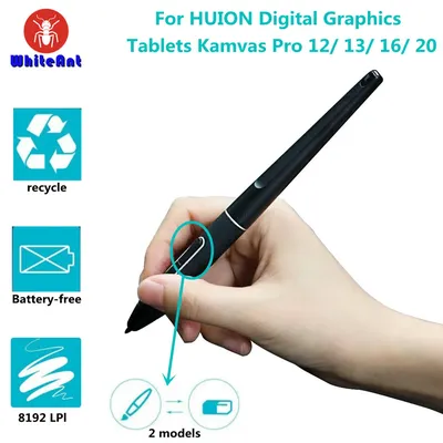 For HUION PW507 Battery-free Stylus EMR Pen Touch Screen with Two Customized Keys 8192 Levels for