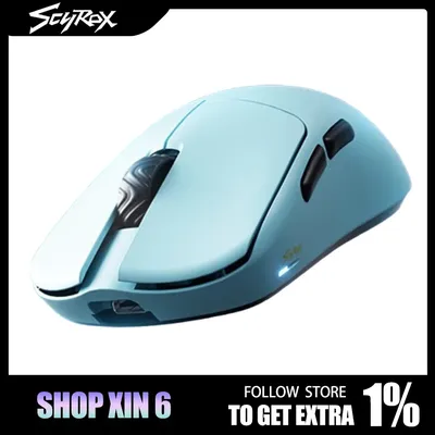 SCYROX V6 Lightweight Mouse Tri Mode Bluetooth Wireless 8k Return Esports Ergonomics Mouse Pc Game