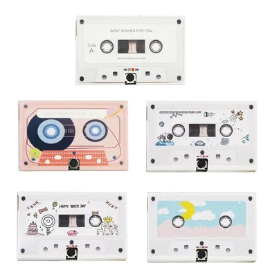 Greeting Card Voice Recorder Cassette Tape Shaped Recording Device Recordable Greeting Card for
