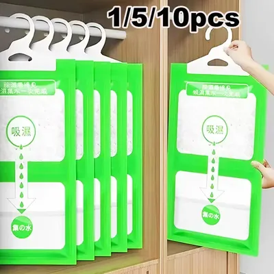 1/5/10PCS Moisture Absorber Hanging Bag Moldproof Wardrobe Antihumidity Bag Dry Bag Dehumidification