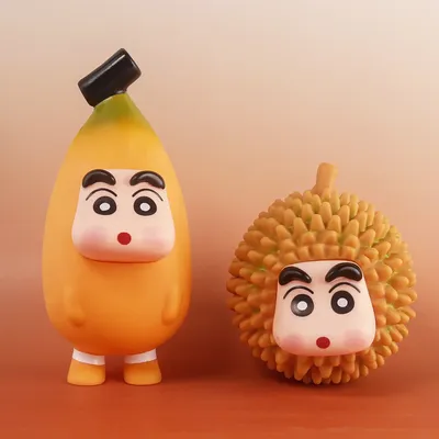 New Crayon Shin-chan Fruit Series Model Durian Banana Cute Cartoon Creative Hand-made Car Desktop