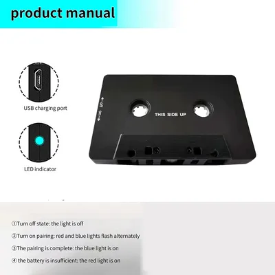 Wireless Bluetooth 5.0 Converter Car Tape AAC MP3 SBC AUX HIFI Stereo Bluetooth Audio Cassette