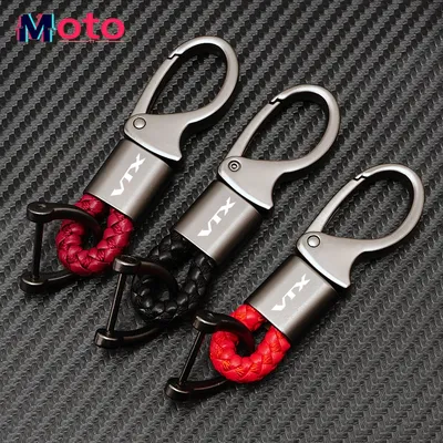 For HONDA VTX1300 VTX1800 VTX 1300 1800 High Quality Motorcycle Accessories Woven Leather Keychain