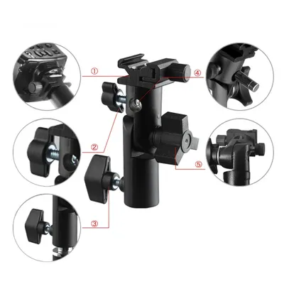 Type E Stand Bracket Photo Studio Accessories Swivel Flash Hot Shoe Umbrella Holder Mount Adapter
