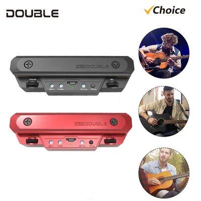 DOUBLE X0 Guitar Pickup Preamp Soundhole Pickup with Volume & Tone Control Musical Instrument