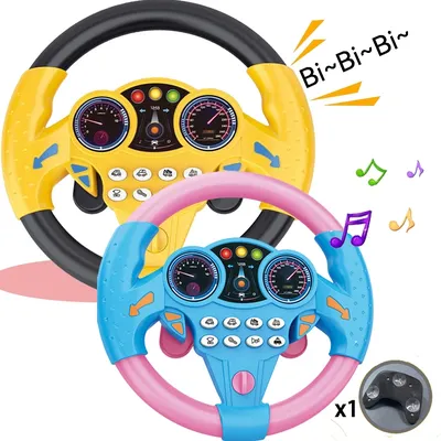 Infant Shining Eletric Simulation Steering Wheel Toy with Light Sound Kids Early Educational