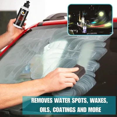 Car Glass Oil Film Remover Water Stains Cleaning Paste Auto Windshield Mirror Hard Spot Cleaner