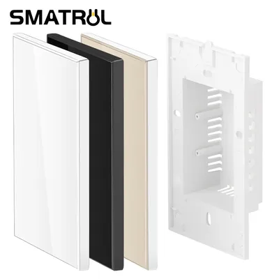 SMATRUL Blank Decorative Wall Switch US Brazil Bottom Box Tempered Glass Home Without Smart Wifi