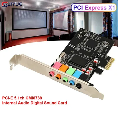 Wholesale Built-in 5.1 Sound Card PCI 32-bit Express X1 PCI-E 5.1ch CMI8738 Internal Audio Digital