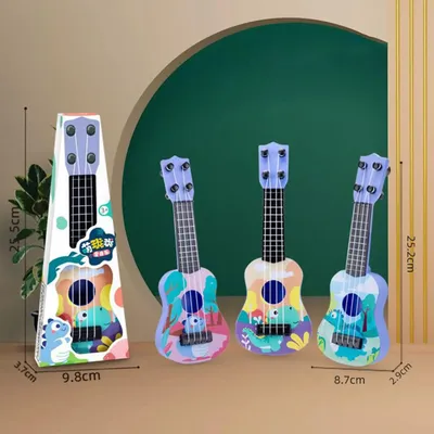 Mini Ukulele Guitar Toy Skill Improving Classical Early Educational Musical Instrument for Boys