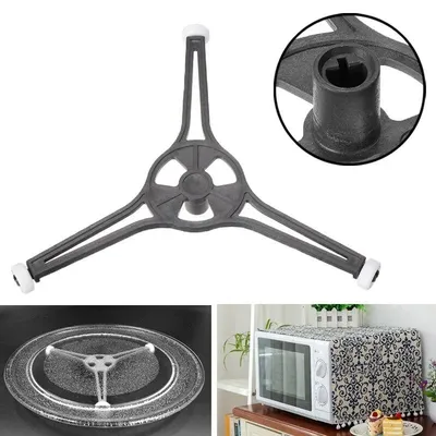 1Pc Microwave Ring Roller Support Glass Turntable Plate Holder Stand with Triple Arm for Kitchen