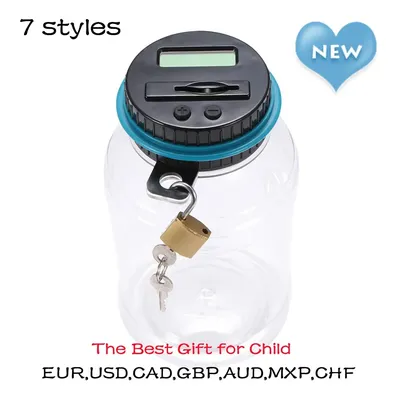 Piggy Bank Counter Coin Electronic Digital Lcd Counting Coin Money Saving Box Jar Coins Storage Box