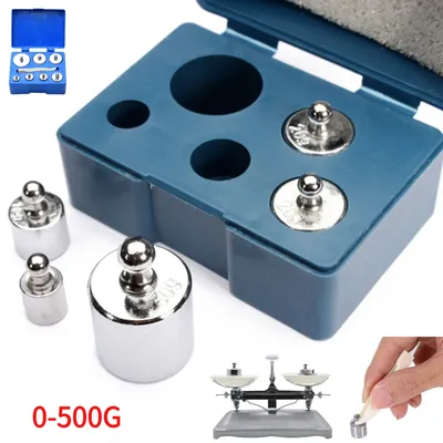 5-500g Chrome Plating Calibration Gram Scale Weights Set for Digital Scale Balance Laboratory Scale