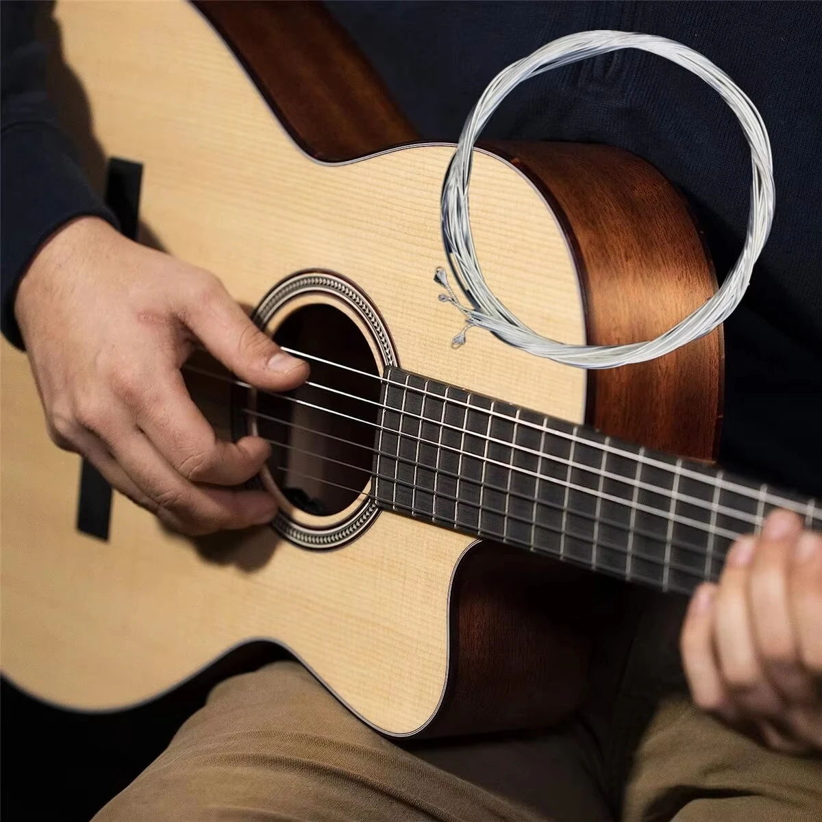 Classical Guitar Strings Set Plating Super Light Classic Guitar Clear Nylon Silver Strings Silver Plated Copper