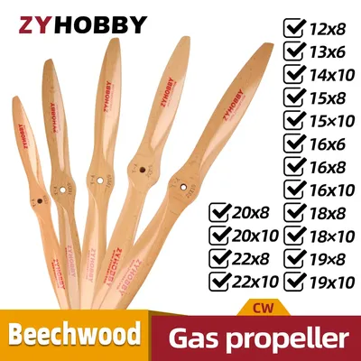 1Pc Wood Wooden Prop CW Propeller For Gasoline RC Airplane 20x8 22X8 22X10