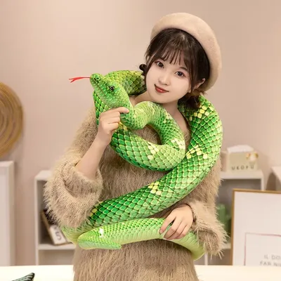 70-280cm Kawaii Snake Plush Toys Pit Viper Realistic Stuffed Cobra Animal Soft Cotton Cuddly Doll Python Birthday Gifts for Boys