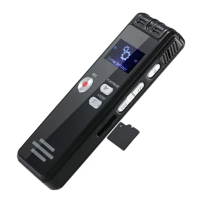 64G Digital Voice Recorder Activated Record Playback MP3 Music Player with Mic and Speaker 1536KBPS