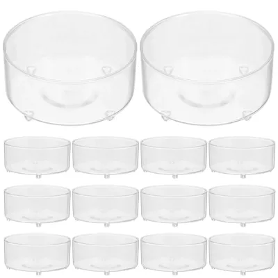 100pcs Plastic Holder Clear Cup Candlestick Heat Resistant Mold Container Home Temple Church Supply