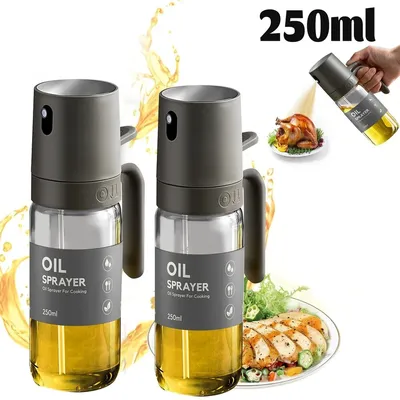 250ML Oil Sprayer,High Borosilicate Glass BPA Free Cooking Oil Mister,Olive Oil Sprayer for Air